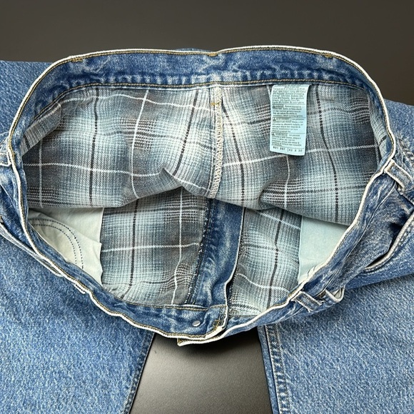 Carhartt Flannel Lined Jeans Size 42X30 Straight Leg Rugged Workwear B21 DST - Picture 5 of 16